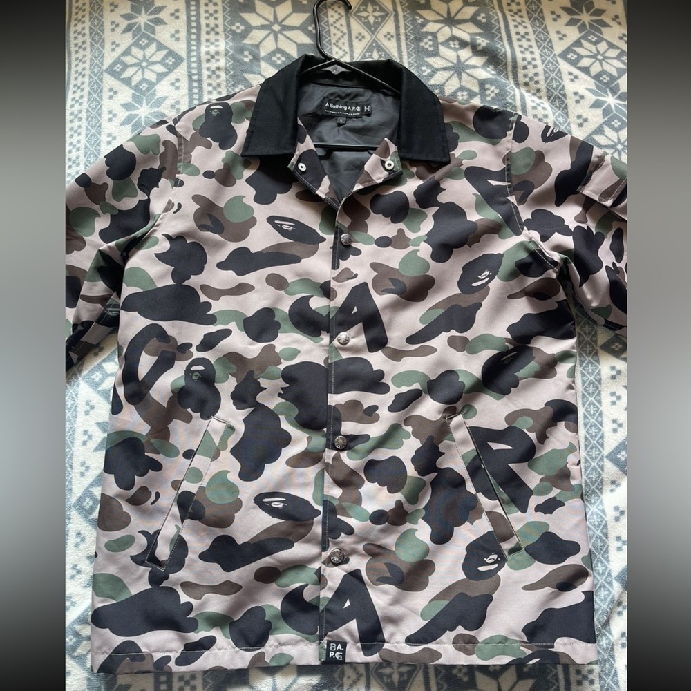Bape x A.P.C. Camo Coach Jacket